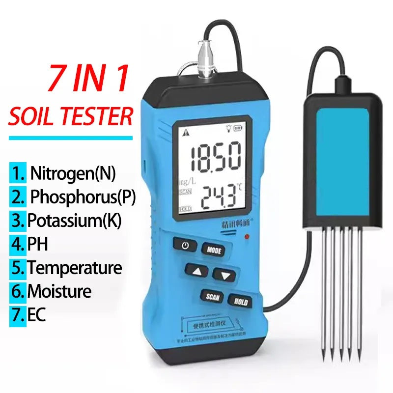 Rapid Portable Soil Diagnostic Tester - Nitrogen Phosphorus Potassium and More