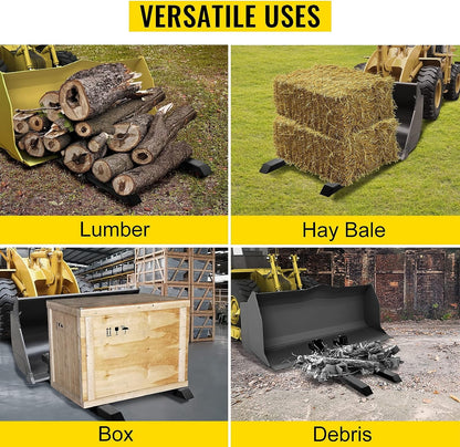 Clamp-on Pallet Bucket Forks for Tractors