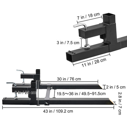 Clamp-on Pallet Bucket Forks for Tractors